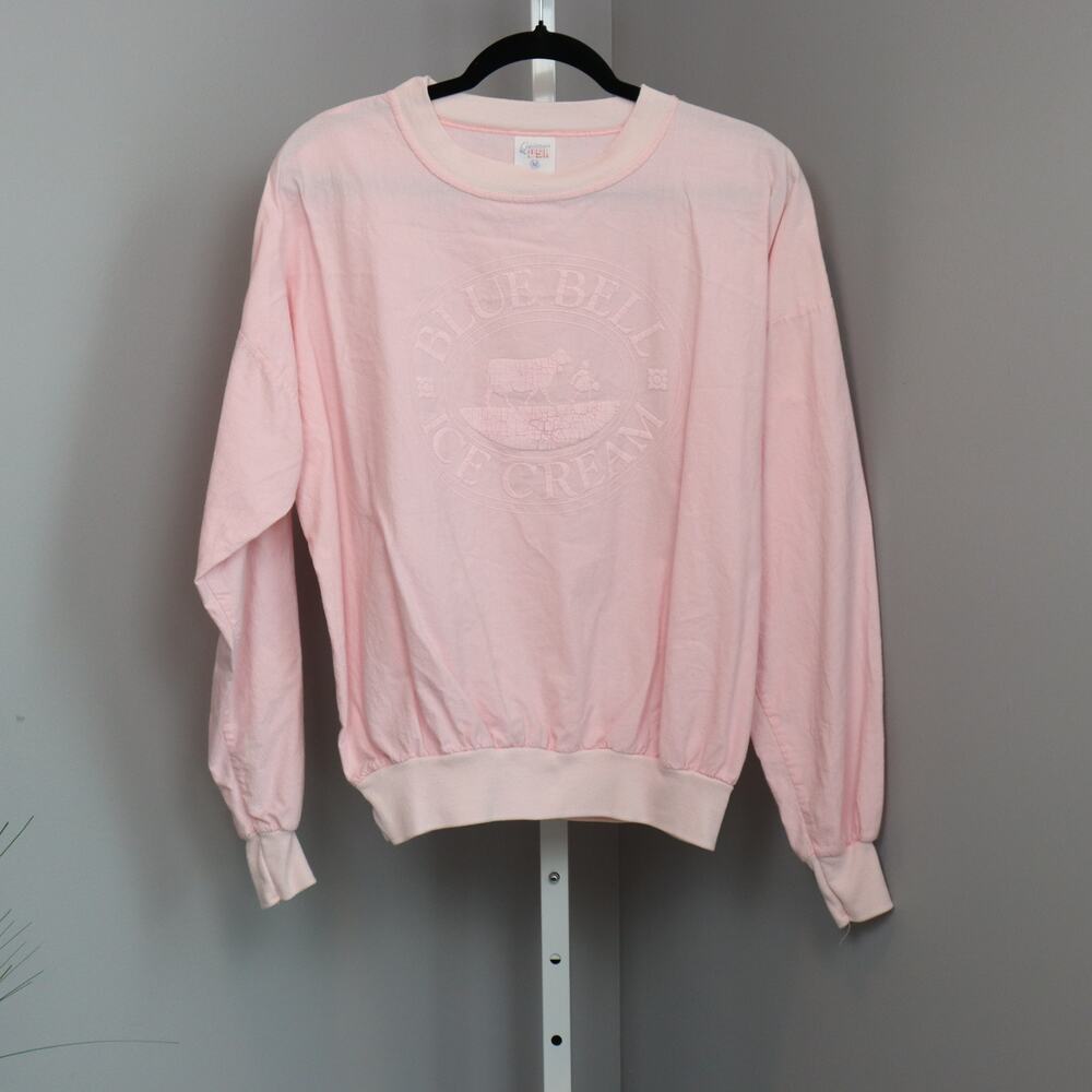 Vintage Blue Bell Ice Cream Sweatshirt –‎ Pink – Made in USA – Size M